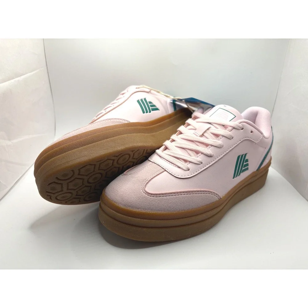 Aldi Gear Womens Platform Sneakers Pink Teal Gum Sole 50th Anniv Size 8 NEW